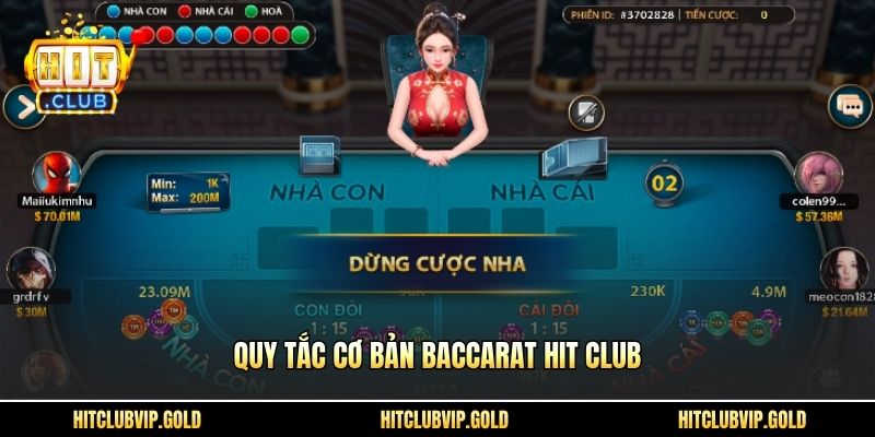 Quy tắc cơ bản Baccarat HIT CLUB