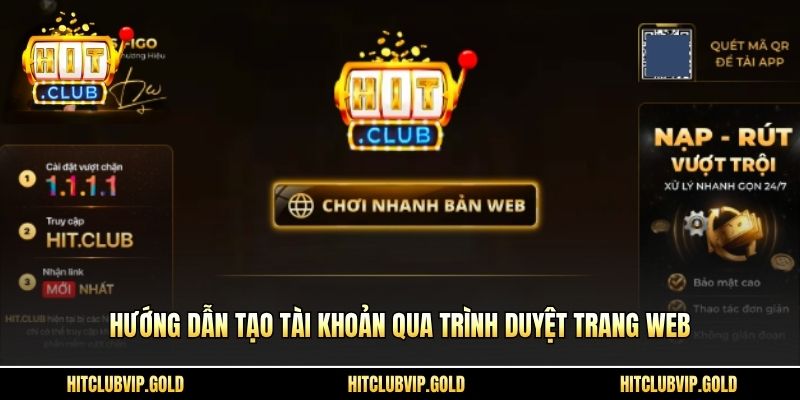 Hướng dẫn tạo tài khoản qua trình duyệt trang web
