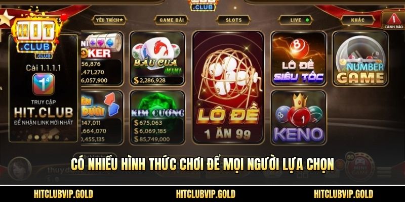 Có nhiều hình thức chơi để mọi người lựa chọn