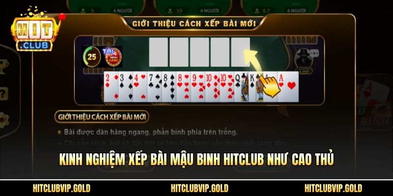 Kinh nghiệm xếp bài Mậu Binh HITCLUB như cao thủ