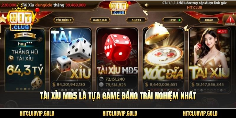 Tài xỉu MD5 là tựa game đáng trải nghiệm nhất