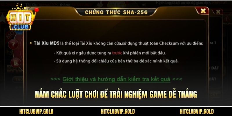 Nắm chắc luật chơi để trải nghiệm game dễ thắng